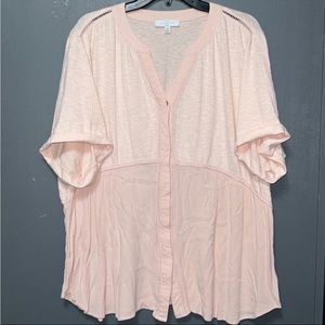 Plus Size Pink Blouse 1X